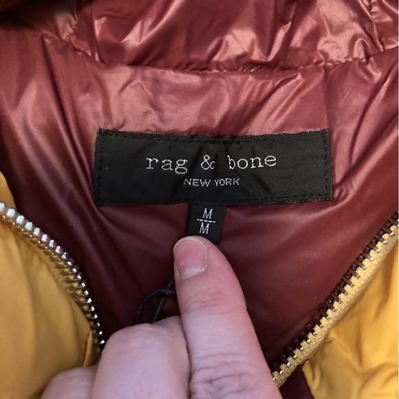 NWT Rag & Bone Joelle Ladies Down winter puffer Jacket Coat Medium M 70s Retro - Picture 12 of 14